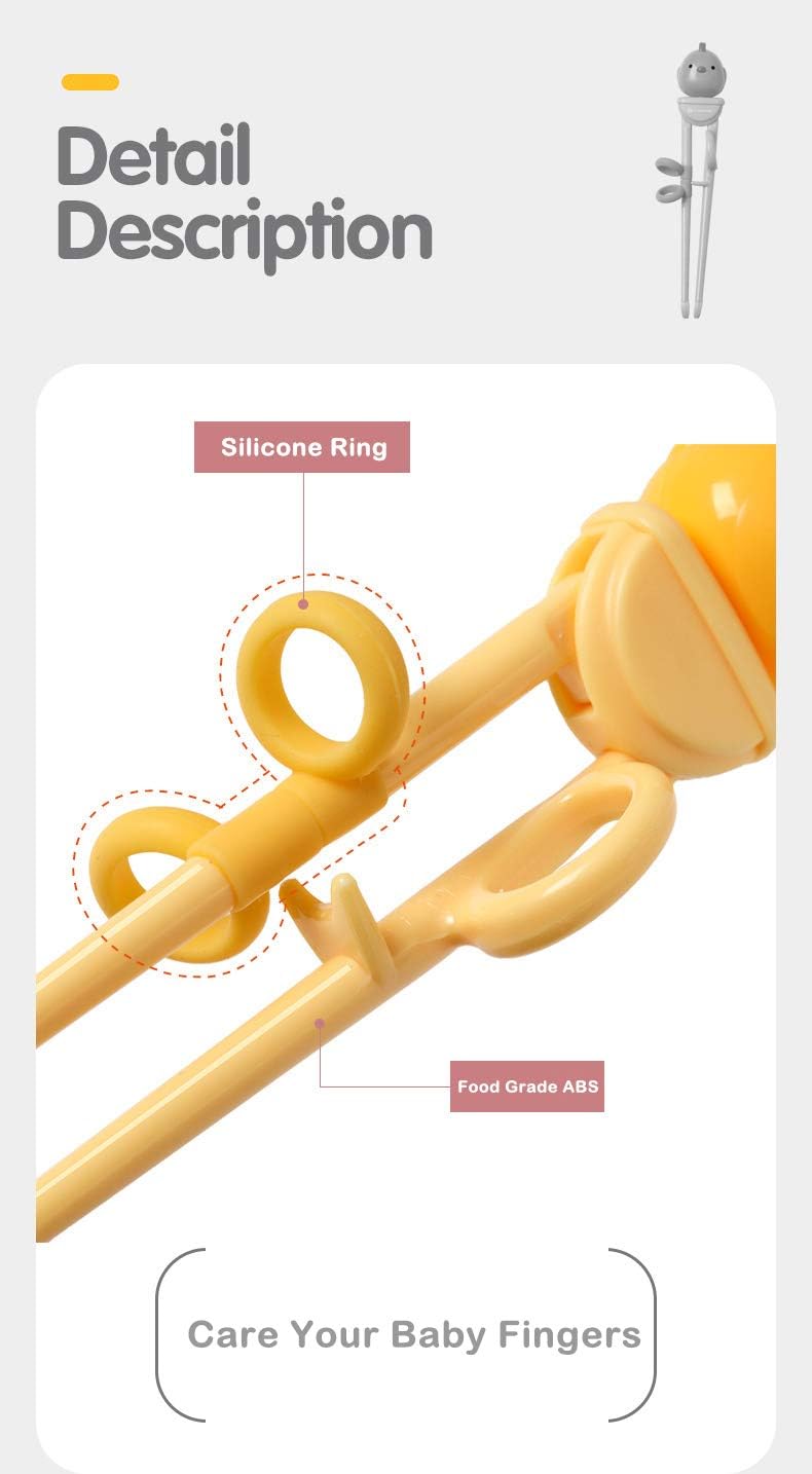 Goryeobaby Goryeo Baby Training Chopsticks for Kids - Kids Chopsticks Use Completely Harmless Material - Anti-dislocation Buckle Design - Includes Portable Box - Image 4